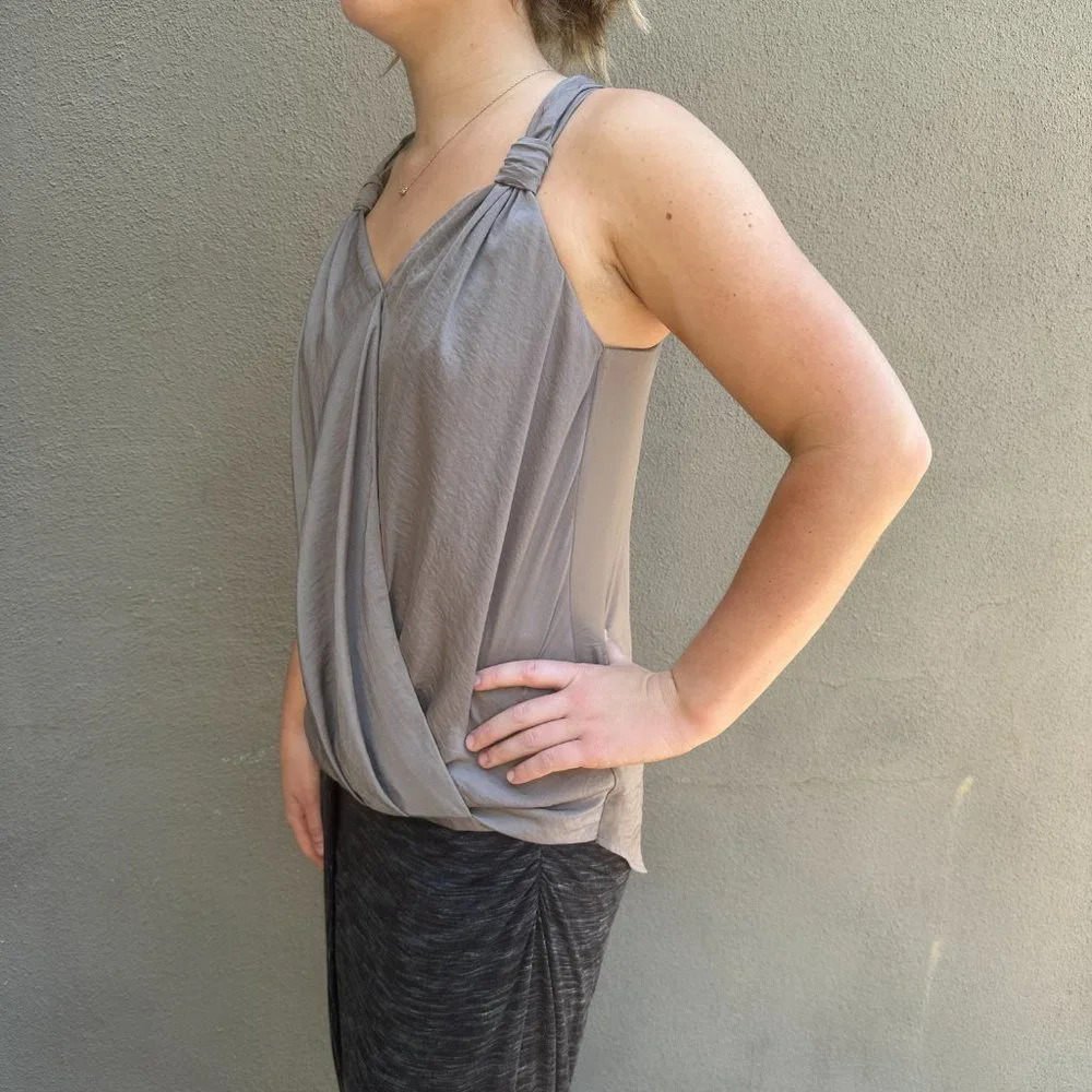 KUT FROM THE KLOTH Taupe Silky Halter Top Tank - size small - Picture 6 of 9